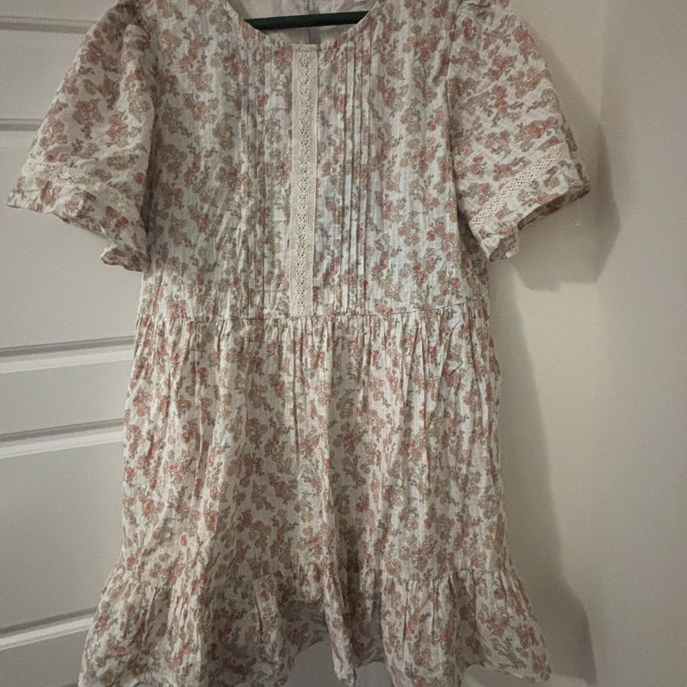 Joe Fresh x Jillian Harris Cream Dress with Dusty Pink Floral Print